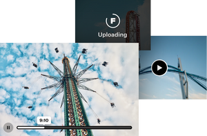 Uploading videos of amusement park rides